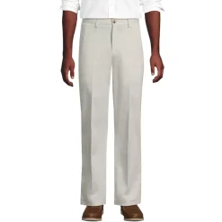 Men's No Iron Traditional Fit Plain Front Chino Pant