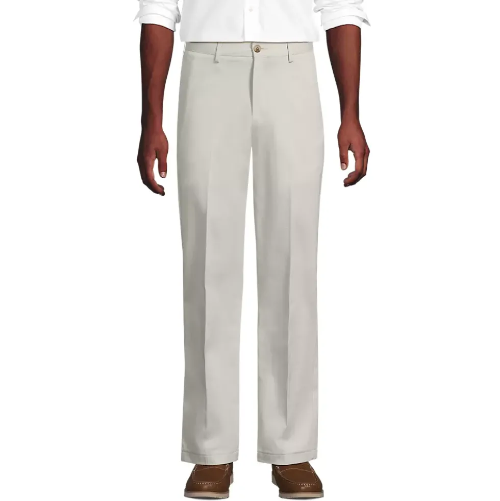 Men's No Iron Traditional Fit Plain Front Chino Pant