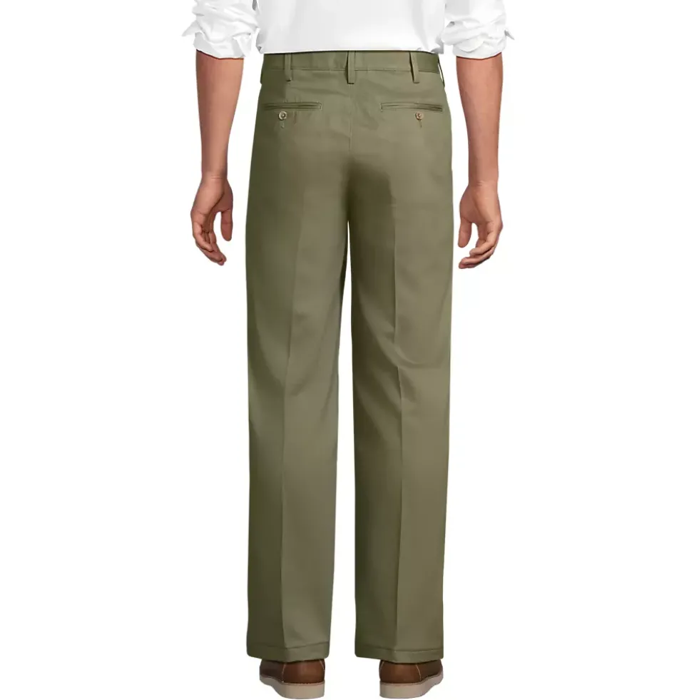 Men's No Iron Traditional Fit Plain Front Chino Pant