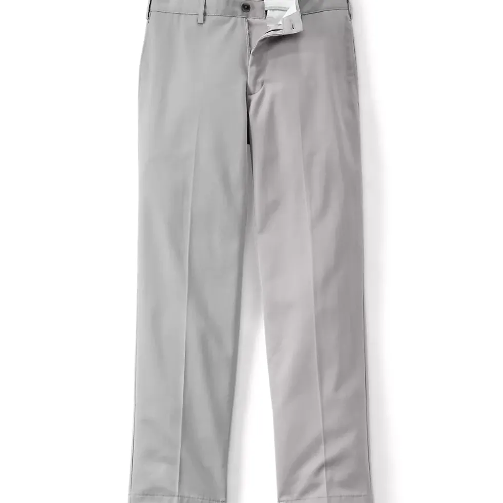 Men's No Iron Traditional Fit Plain Front Chino Pant