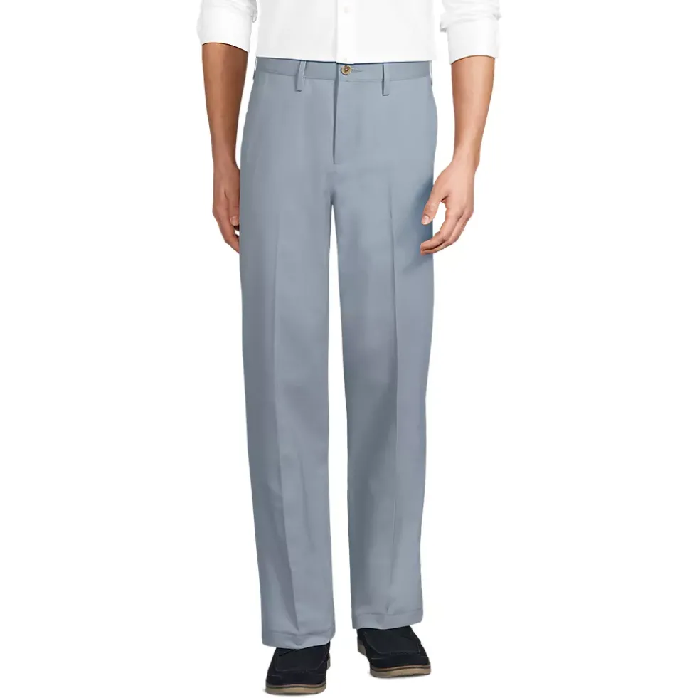 Men's No Iron Traditional Fit Plain Front Chino Pant
