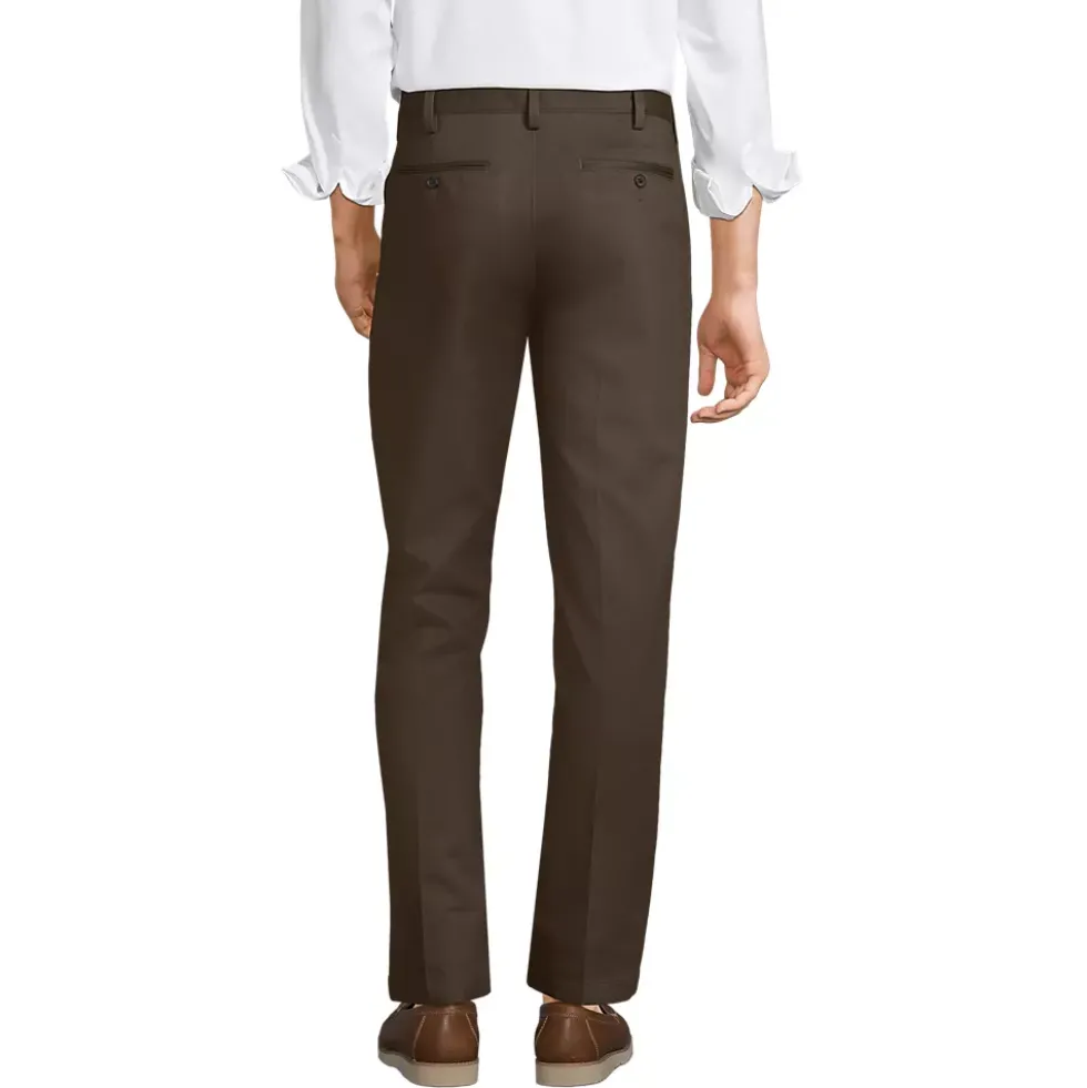 Men's No Iron Traditional Fit Plain Front Chino Pant