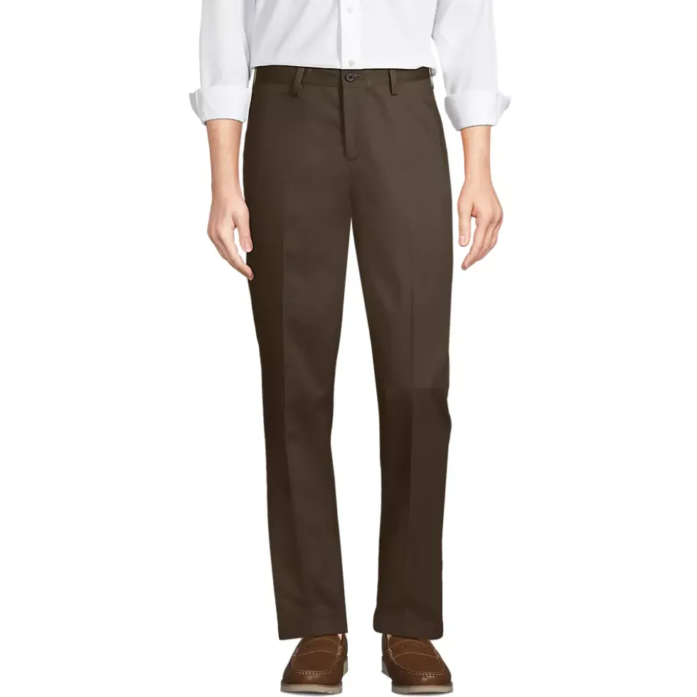 Men's No Iron Traditional Fit Plain Front Chino Pant