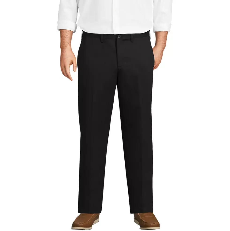 Men's No Iron Traditional Fit Plain Front Chino Pant