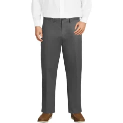 Men's No Iron Traditional Fit Plain Front Chino Pant