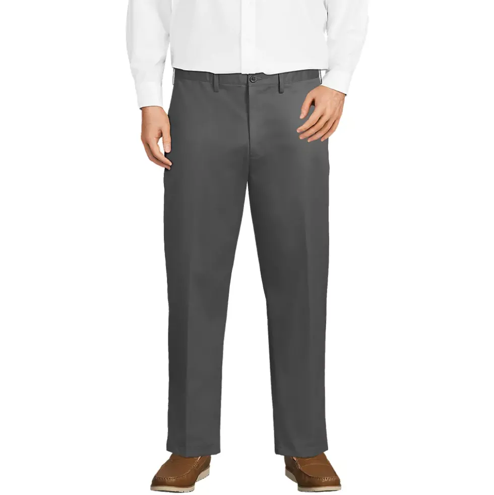 Men's No Iron Traditional Fit Plain Front Chino Pant