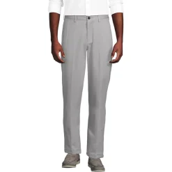 Men's No Iron Traditional Fit Plain Front Chino Pant
