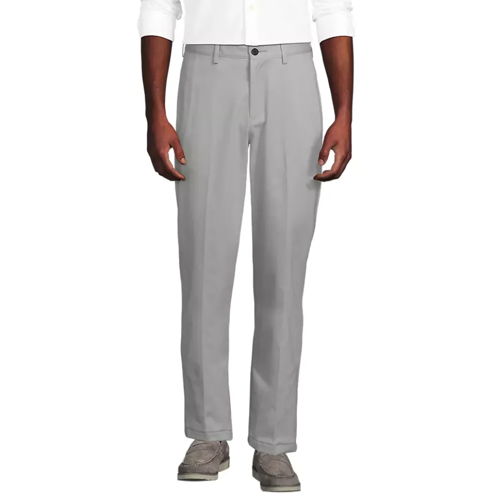 Men's No Iron Traditional Fit Plain Front Chino Pant