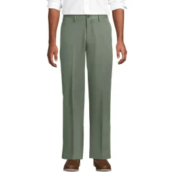 Men's No Iron Traditional Fit Plain Front Chino Pant