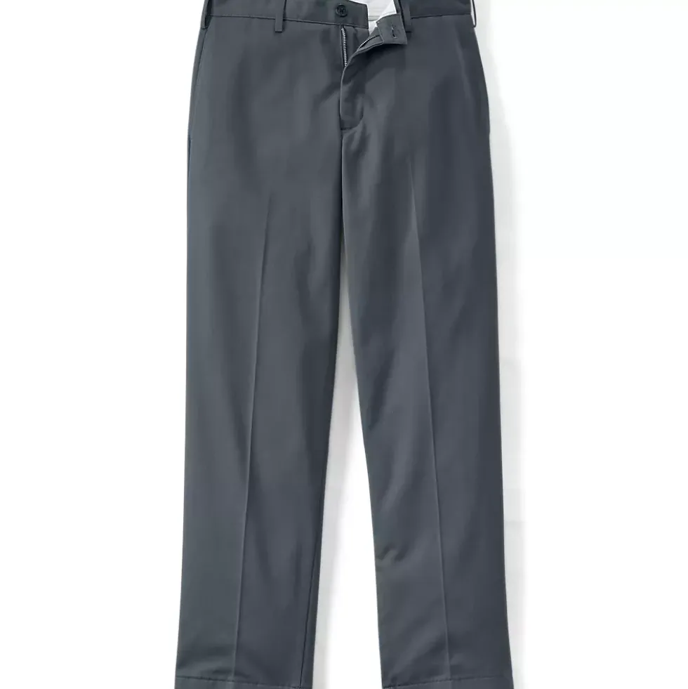 Men's No Iron Traditional Fit Plain Front Chino Pant