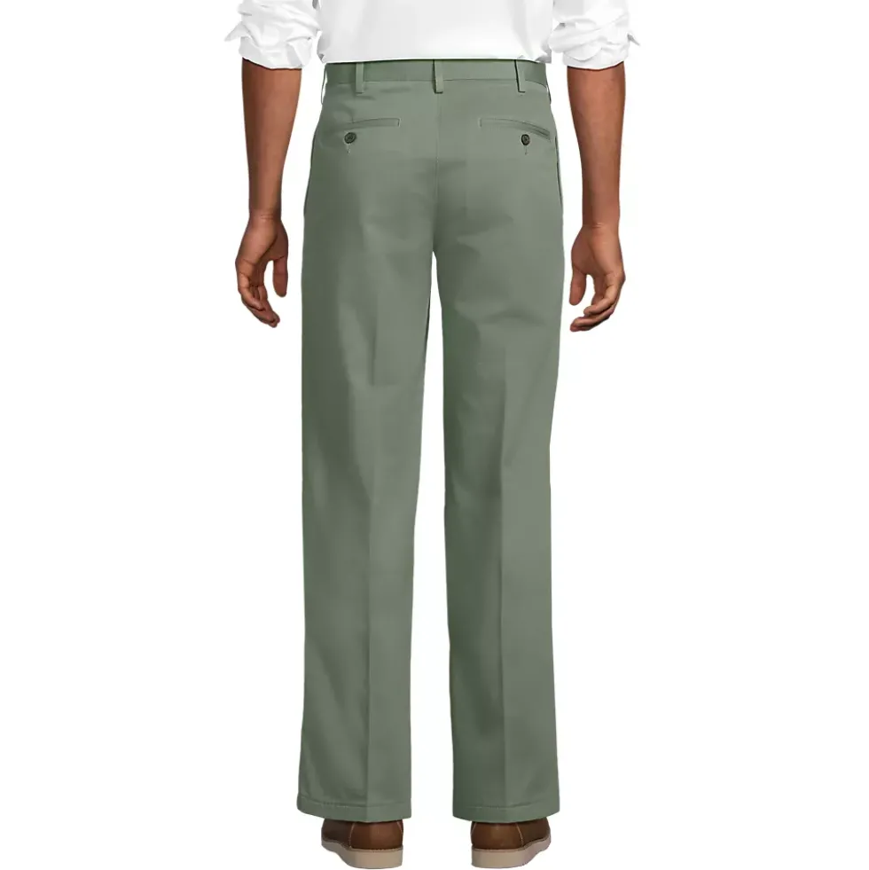 Men's No Iron Traditional Fit Plain Front Chino Pant