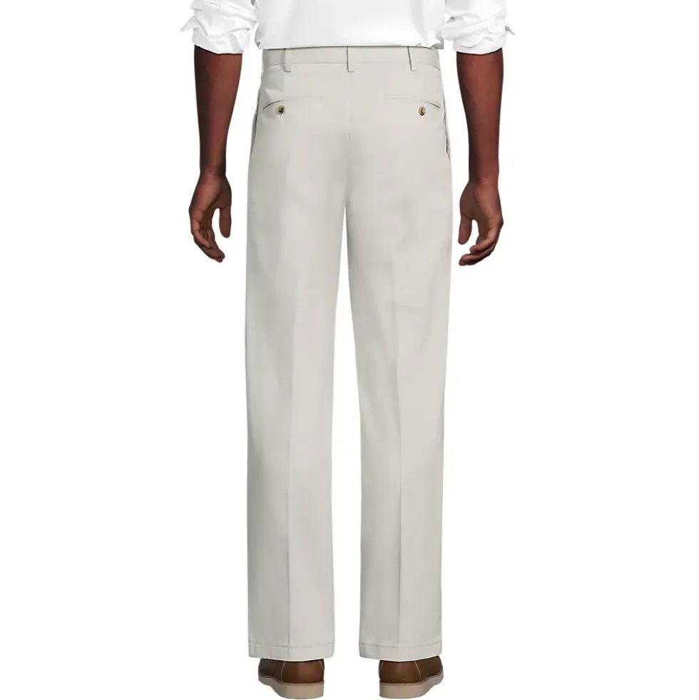 Men's No Iron Traditional Fit Plain Front Chino Pant
