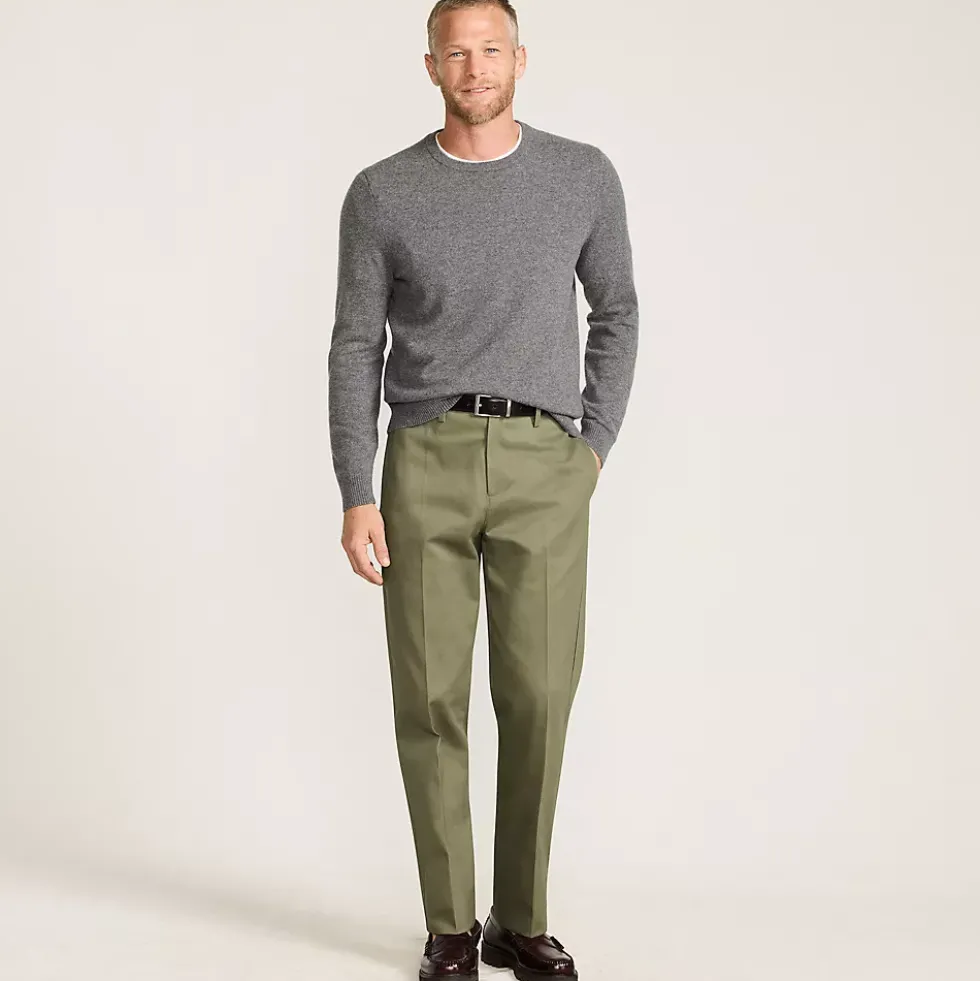 Men's No Iron Traditional Fit Plain Front Chino Pant