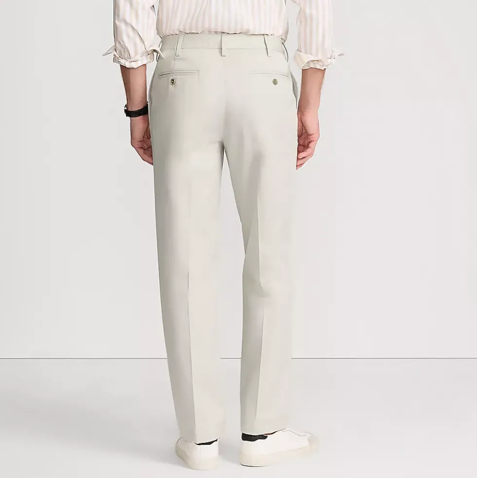 Men's No Iron Traditional Fit Plain Front Chino Pant