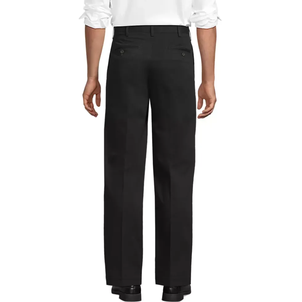 Men's No Iron Traditional Fit Plain Front Chino Pant