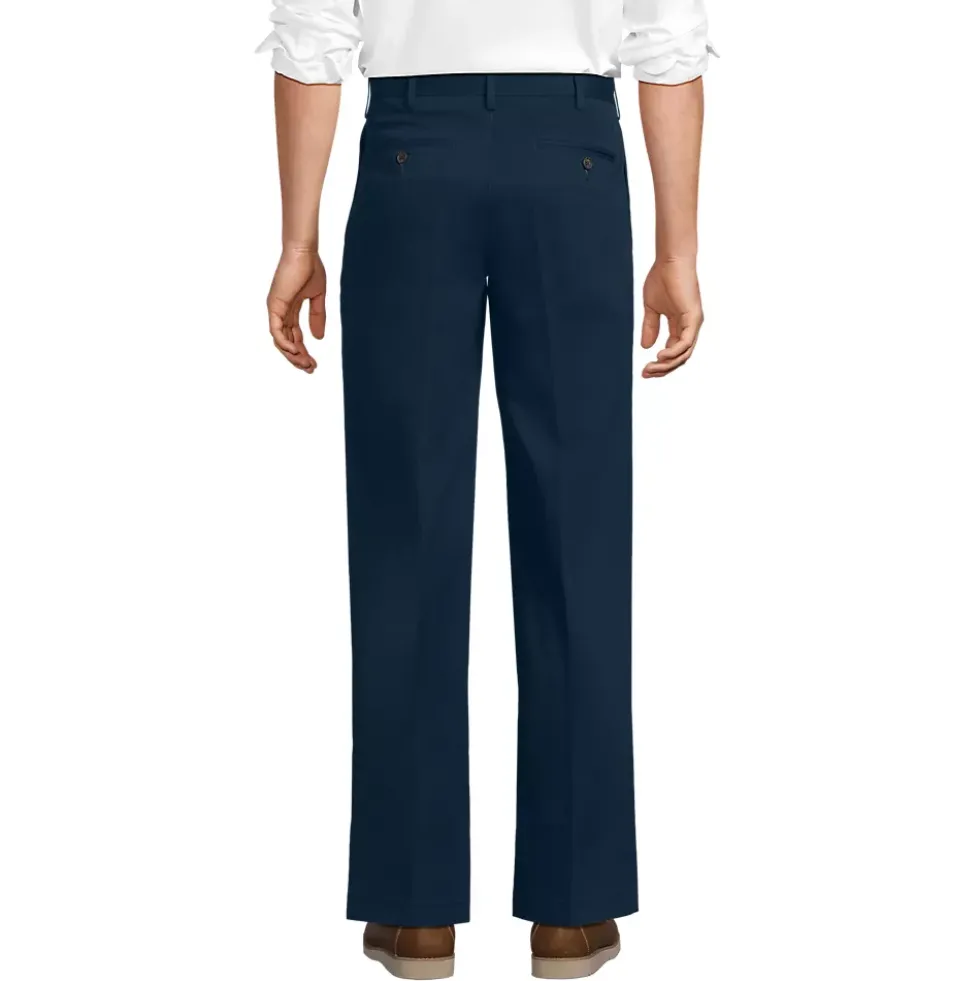Men's No Iron Traditional Fit Plain Front Chino Pant