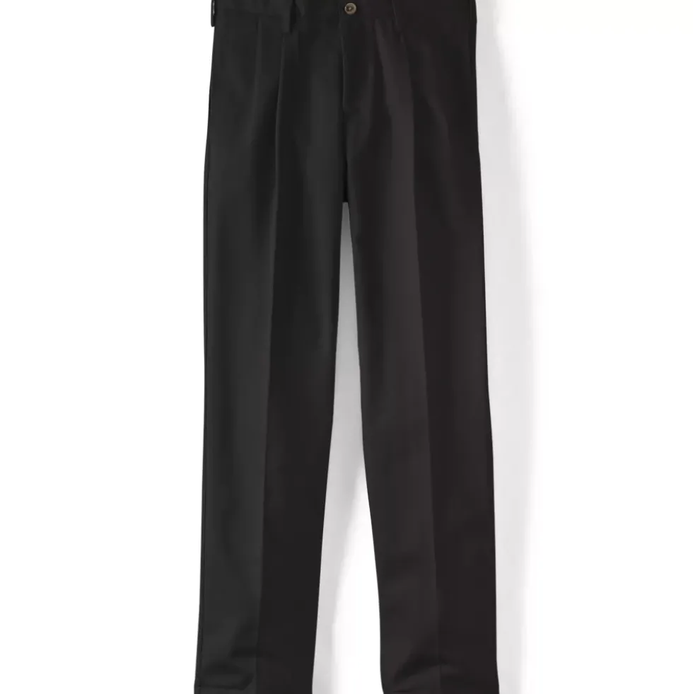 Men's No Iron Traditional Fit Pleated Front Chino Pant
