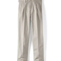Men's No Iron Traditional Fit Pleated Front Chino Pant