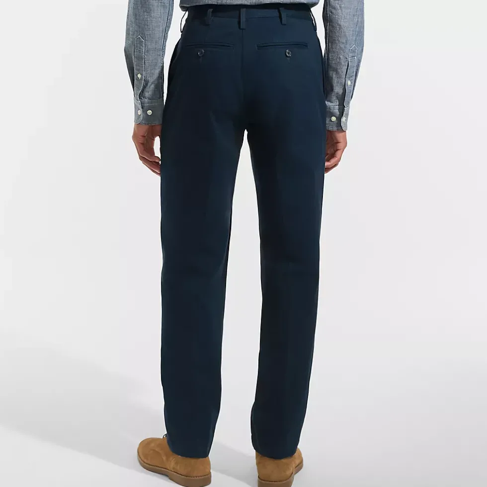 Men's No Iron Traditional Fit Pleated Front Chino Pant