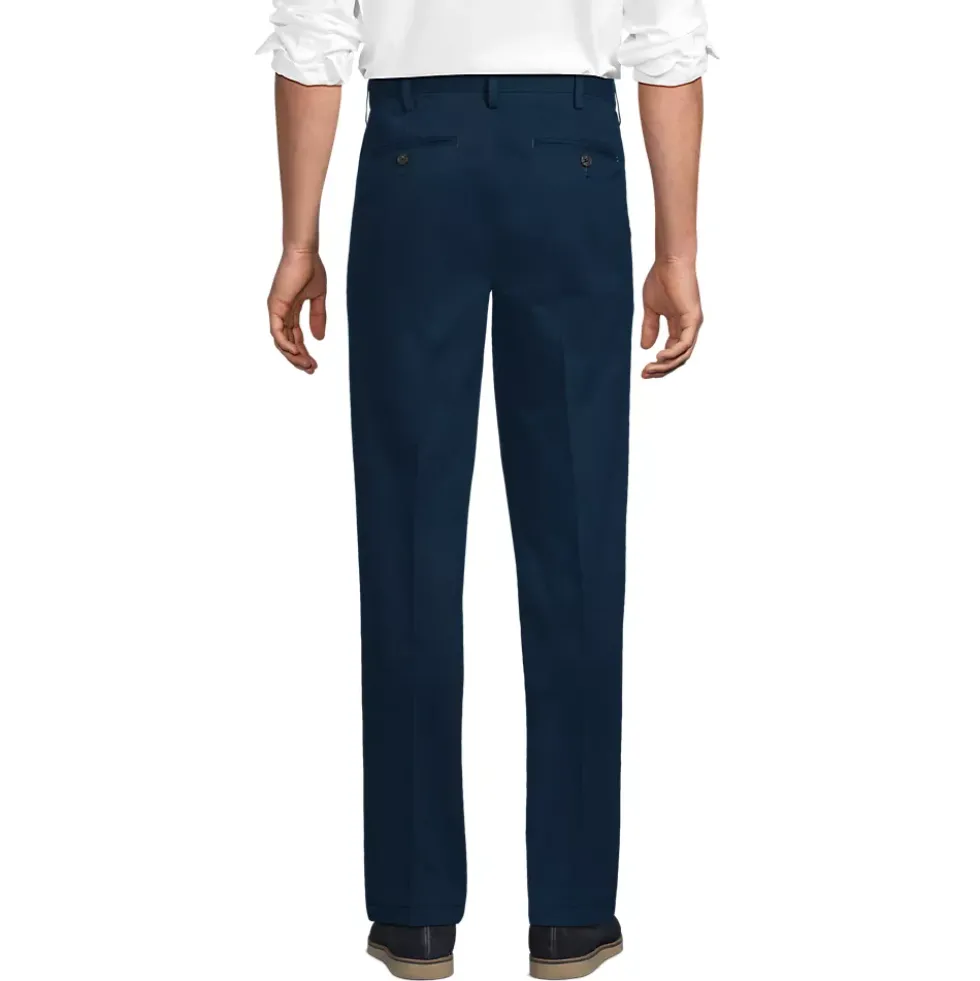Men's No Iron Traditional Fit Pleated Front Chino Pant