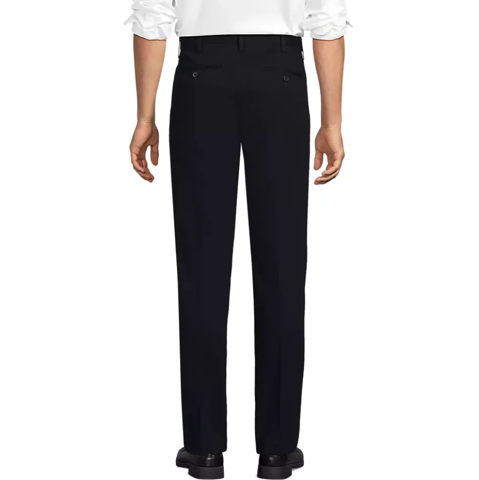 Men's No Iron Traditional Fit Pleated Front Chino Pant