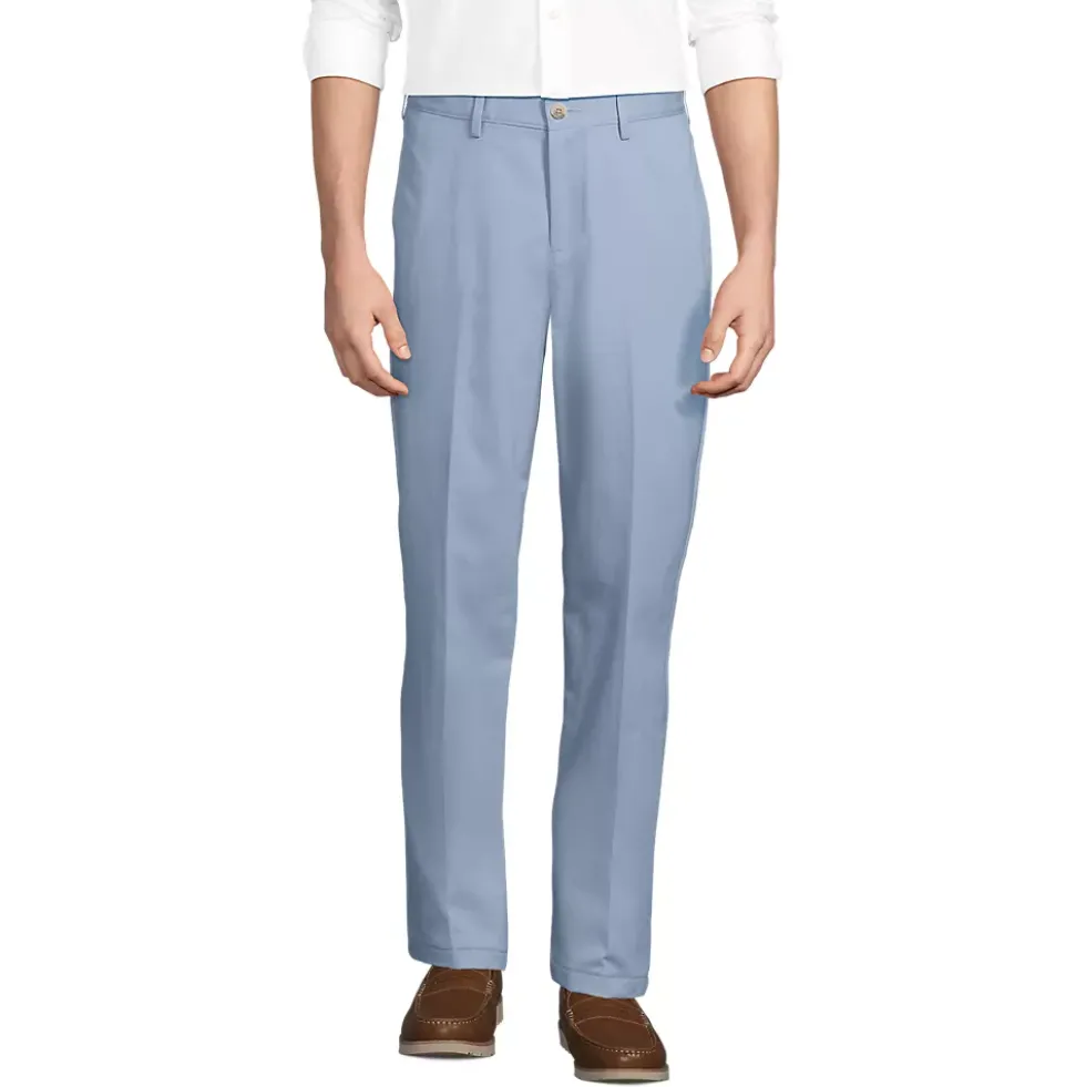 Men's No Iron Traditional Fit Plain Front Chino Pant