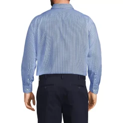 Men's Pattern No Iron Supima Pinpoint Straight Collar Dress Shirt
