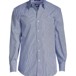 Men's Pattern No Iron Supima Pinpoint Straight Collar Dress Shirt