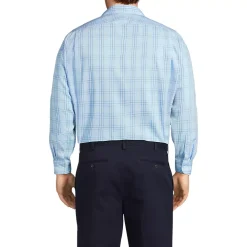 Men's Pattern No Iron Supima Pinpoint Straight Collar Dress Shirt