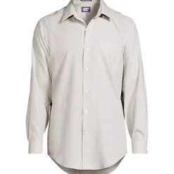 Men's Pattern No Iron Supima Pinpoint Straight Collar Dress Shirt