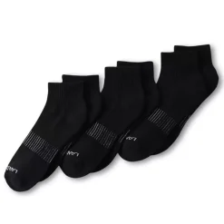 Men's Performance Half Cushion Quarter Crew Socks 3 Pack