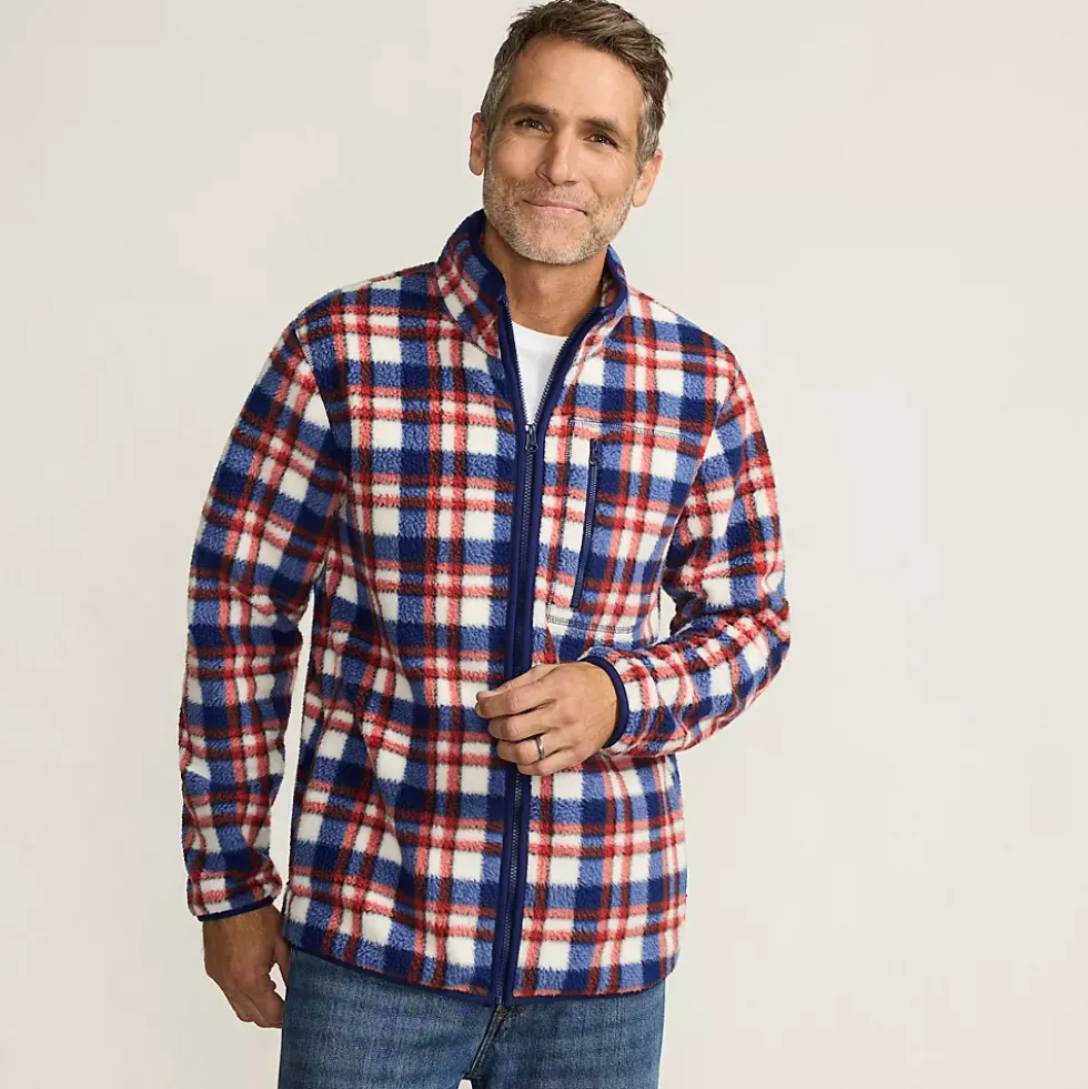 Men's Print Full Zip Sherpa Fleece Jacket