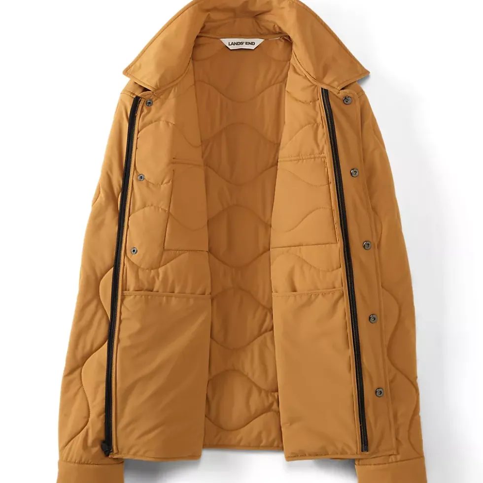 Men's Quilted Insulated Shirt Jacket