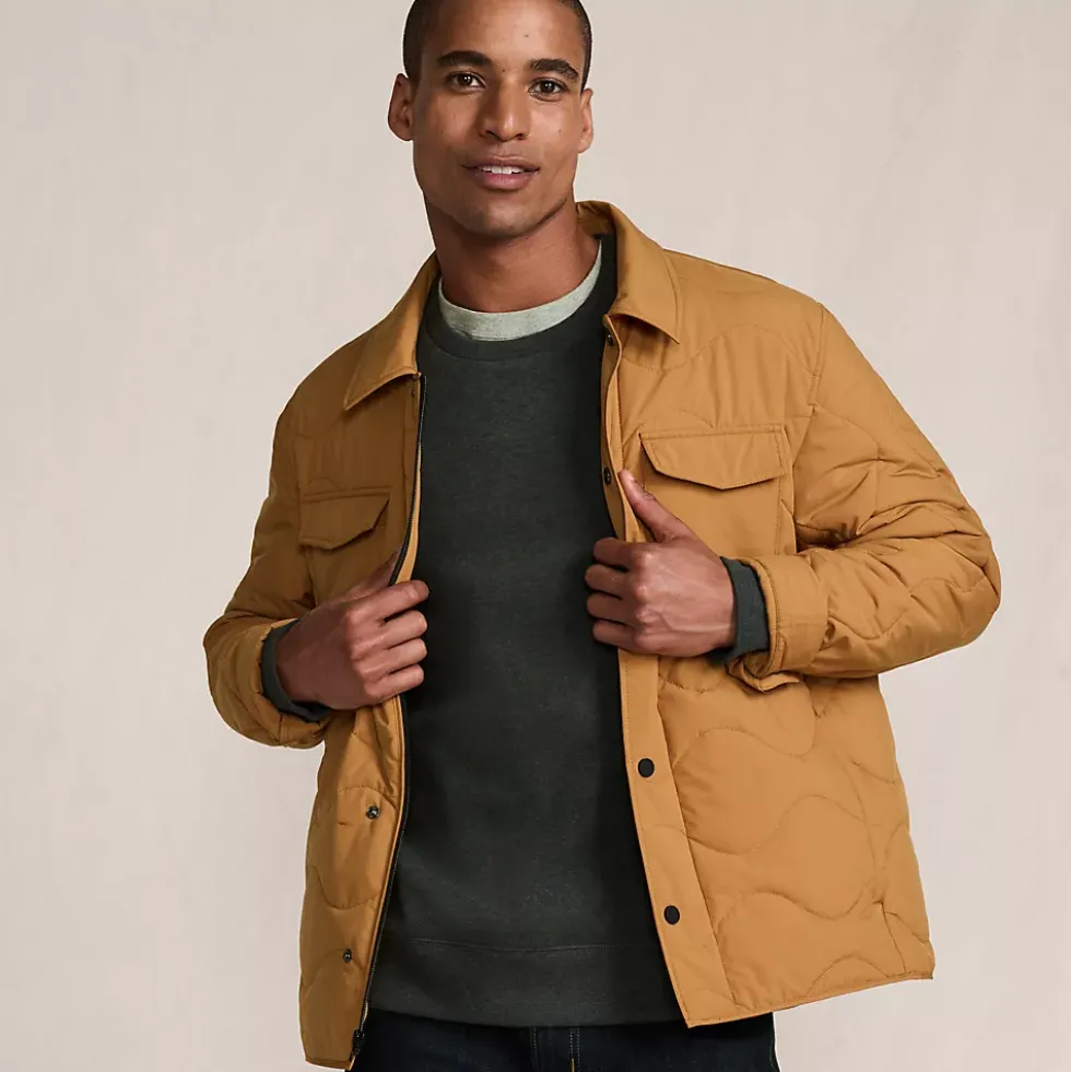 Men's Quilted Insulated Shirt Jacket