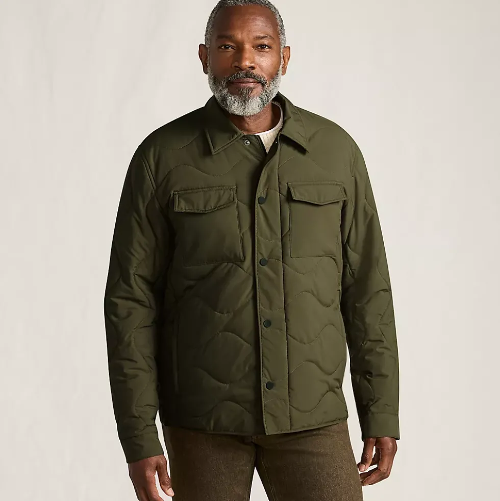 Men's Quilted Insulated Shirt Jacket