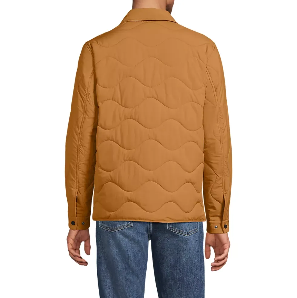 Men's Quilted Insulated Shirt Jacket