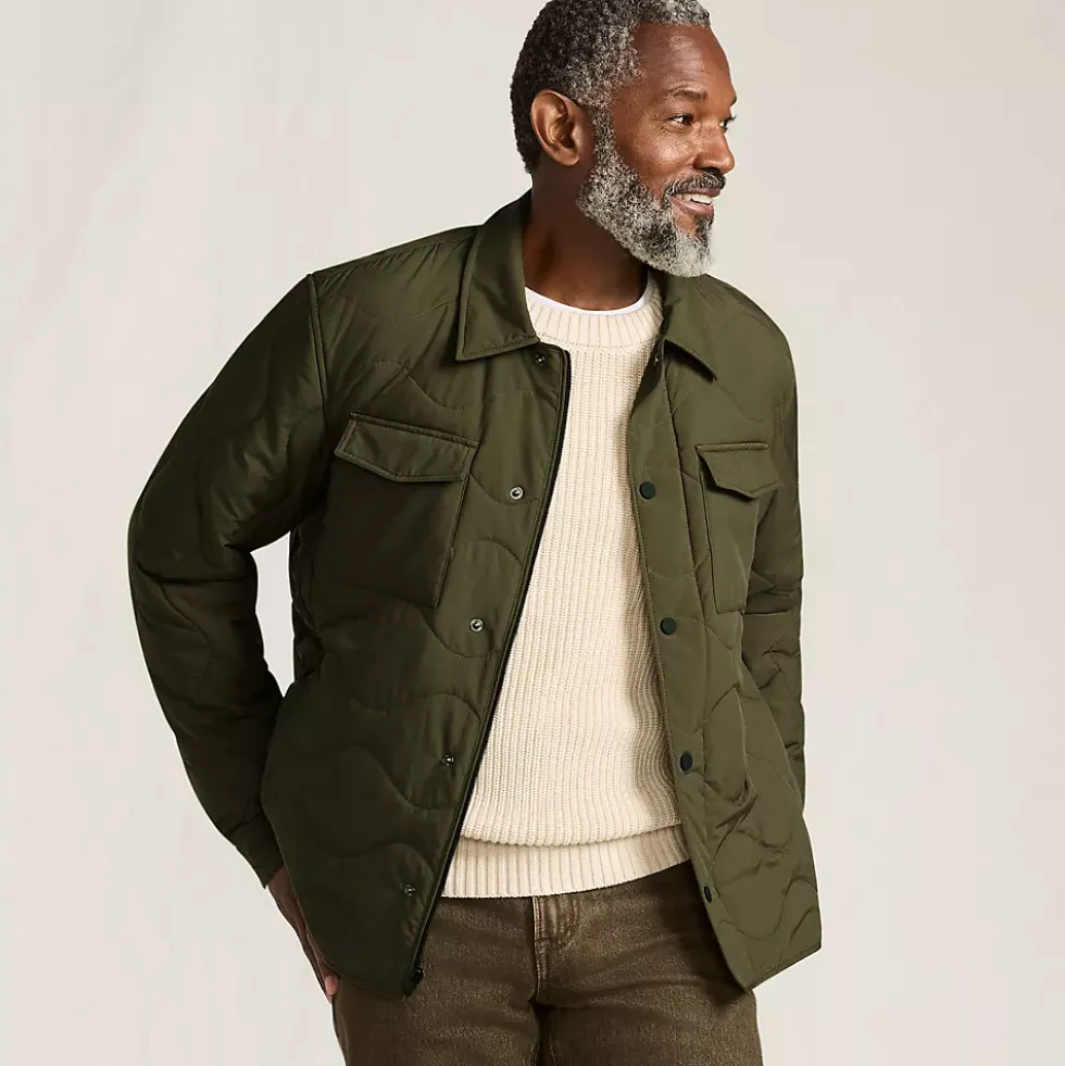 Men's Quilted Insulated Shirt Jacket