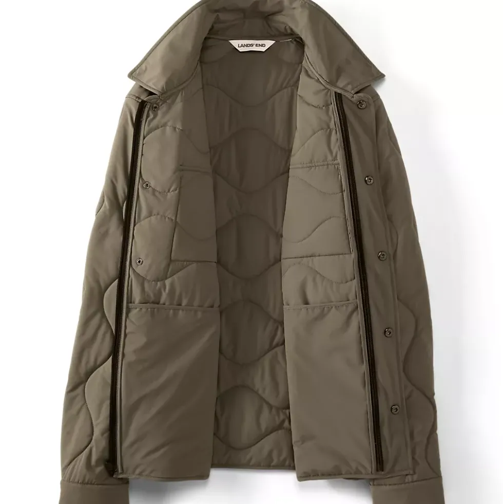 Men's Quilted Insulated Shirt Jacket