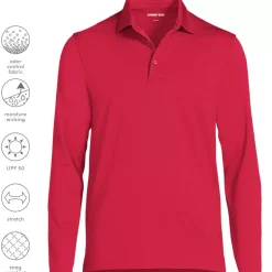 Men's Rapid Dry Long Sleeve Modern Fit Polo