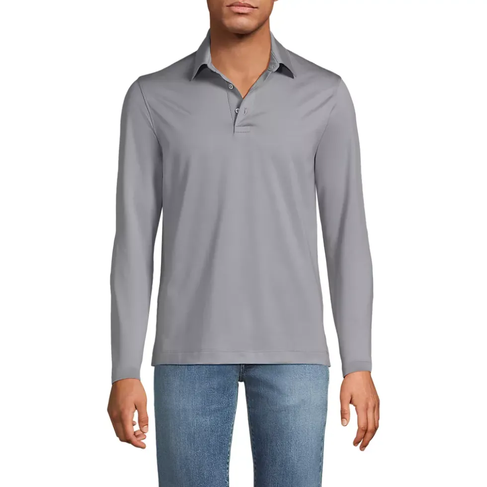 Men's Rapid Dry Long Sleeve Modern Fit Polo