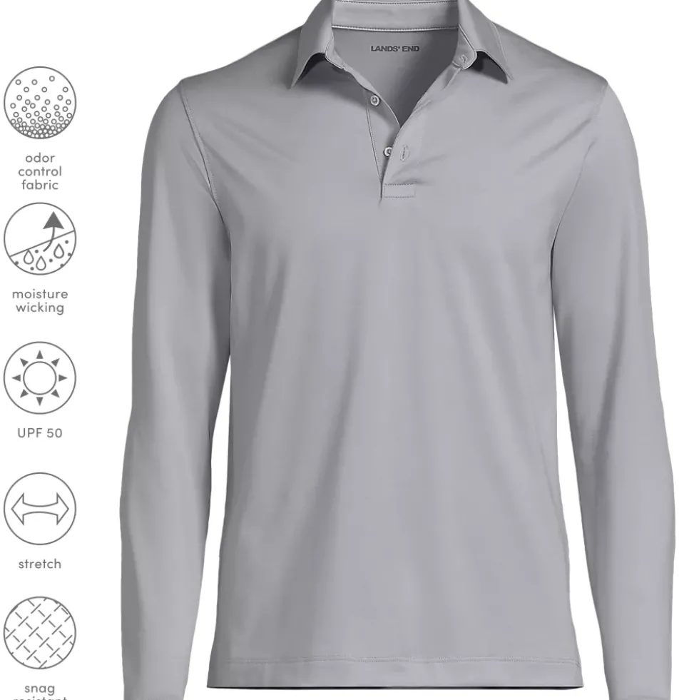 Men's Rapid Dry Long Sleeve Modern Fit Polo