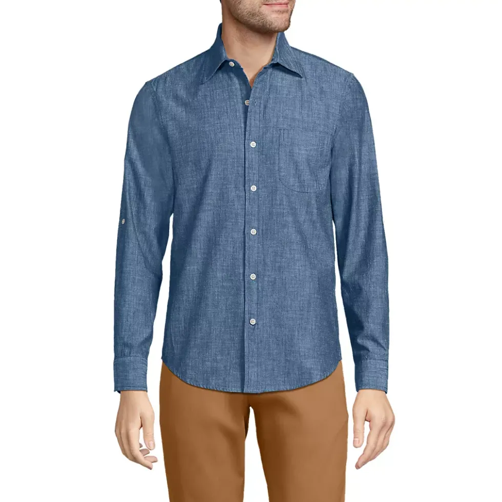Men's Roll Sleeve Chambray Shirt