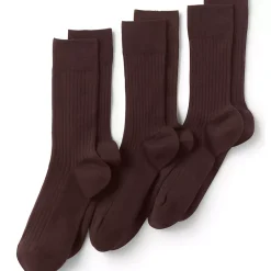 Men's Seamless Toe Cotton Rib Dress Socks 3 Pack