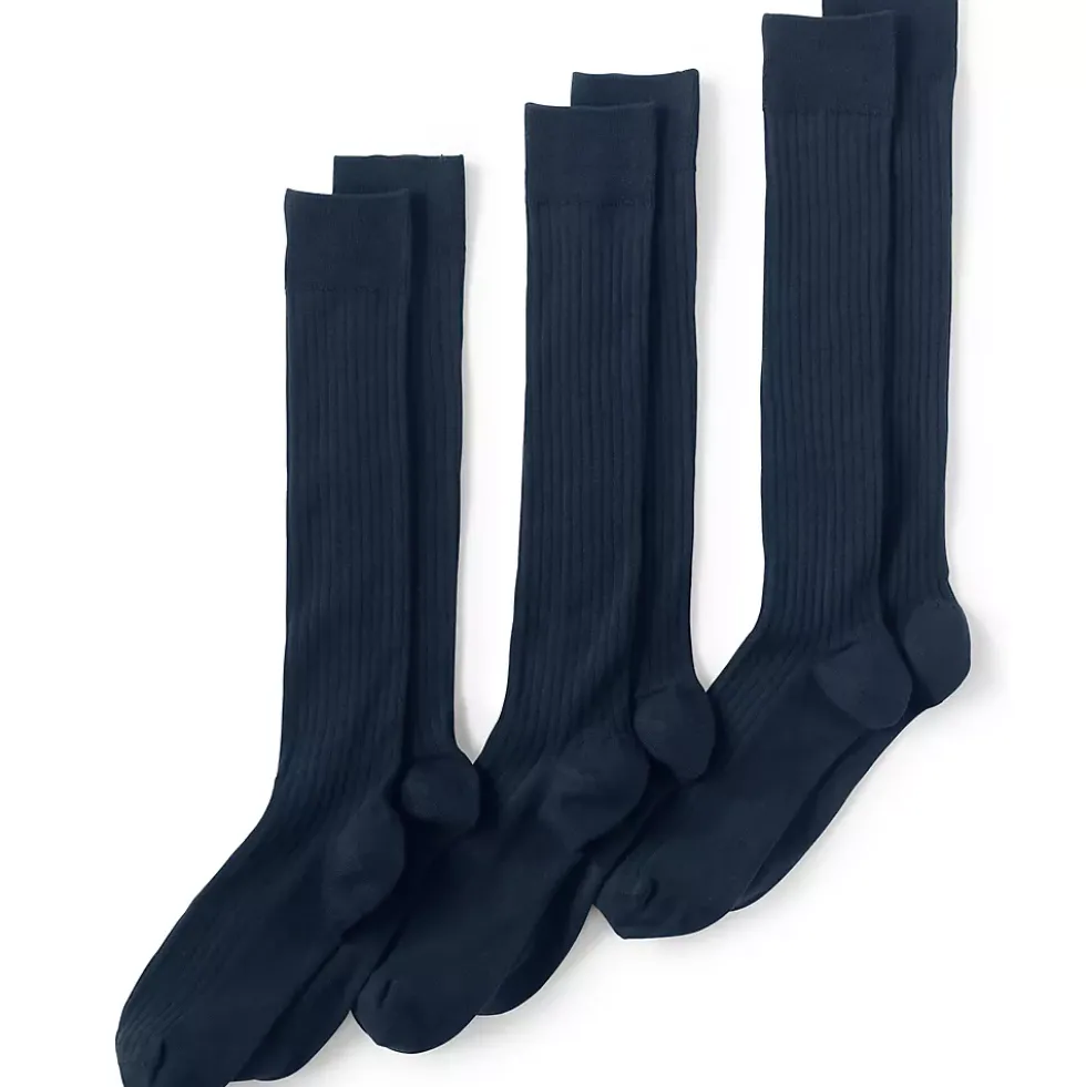 Men's Seamless Toe Over the Calf Rib Dress Socks 3-pack