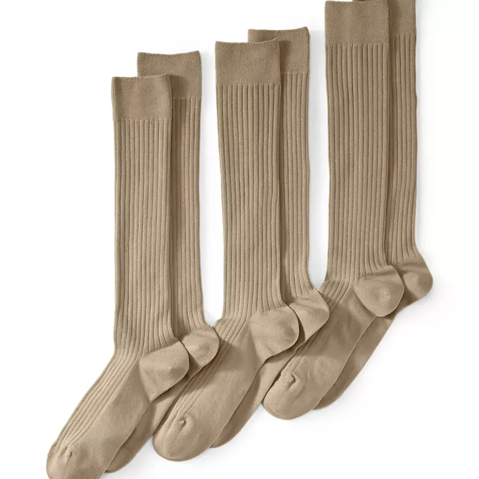 Men's Seamless Toe Over the Calf Rib Dress Socks 3-pack