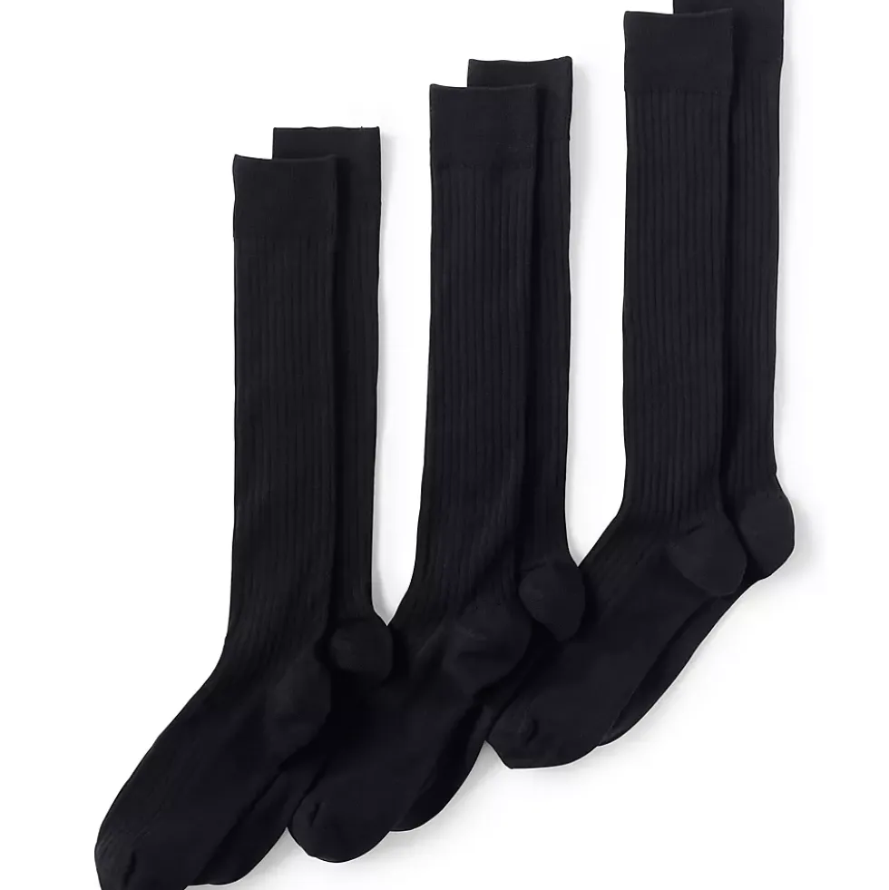 Men's Seamless Toe Over the Calf Rib Dress Socks 3-pack