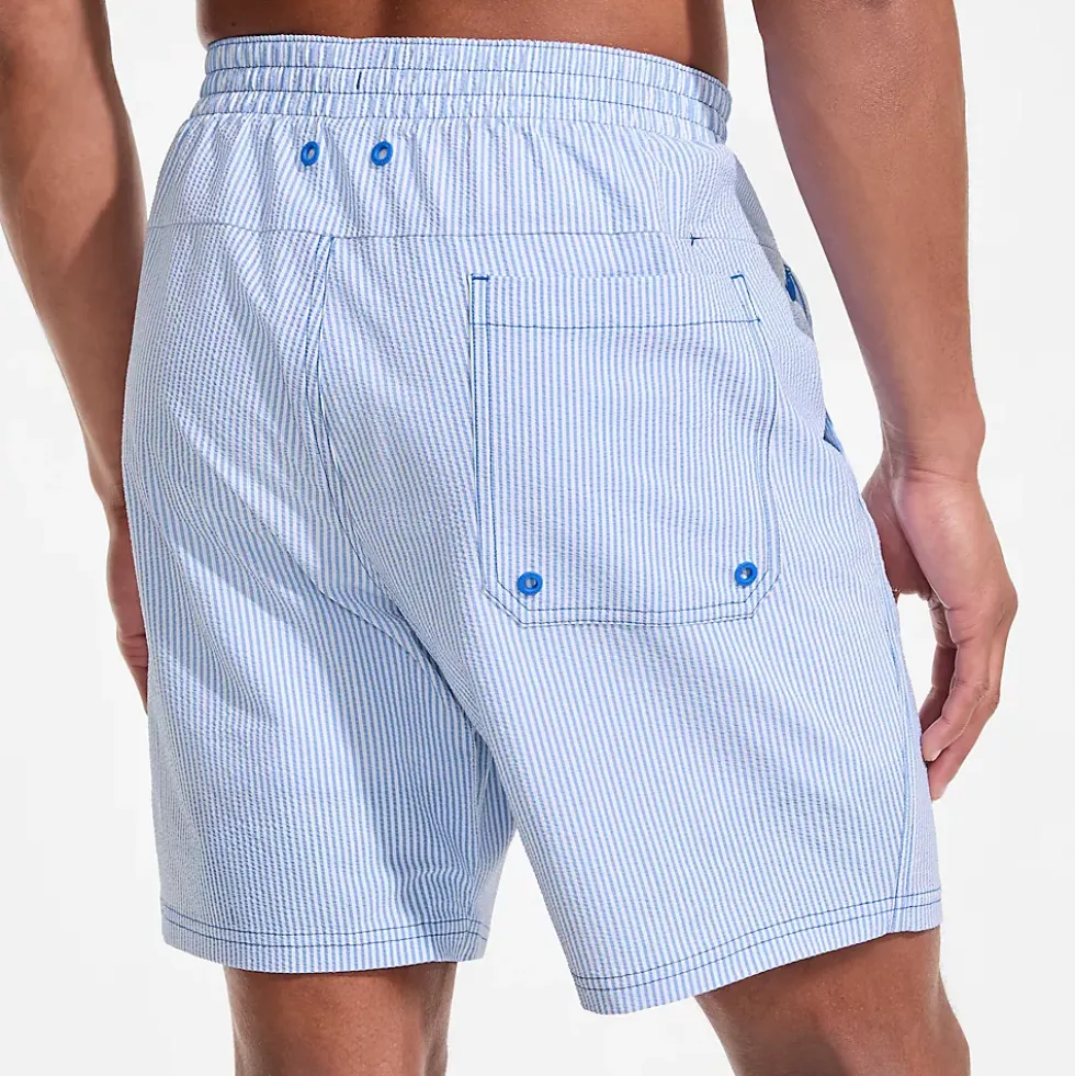 Mens 7" Seersucker Volley with Hydroliner Swim Trunk