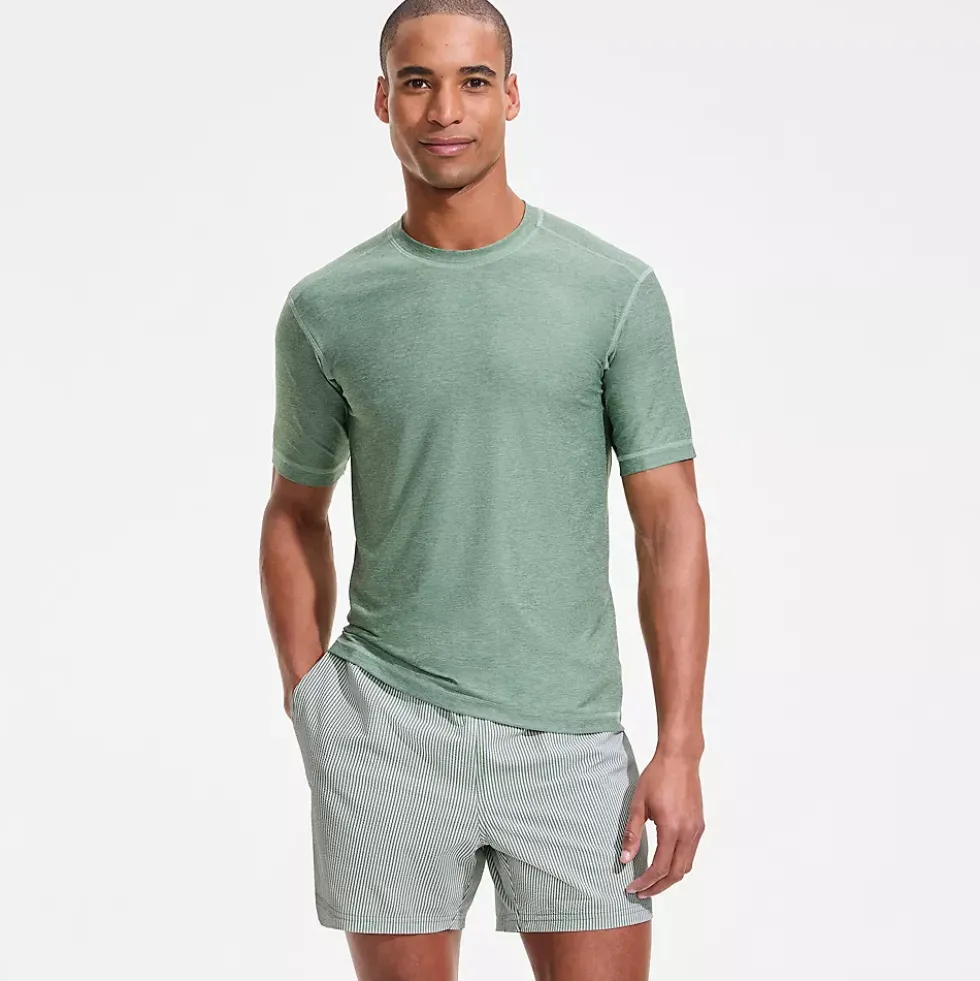 Mens 5" Seersucker Volley with Hydroliner Swim Trunk