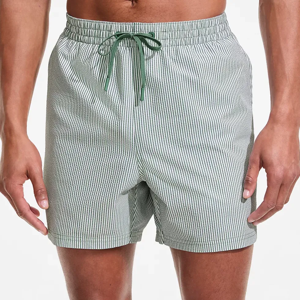 Mens 5" Seersucker Volley with Hydroliner Swim Trunk