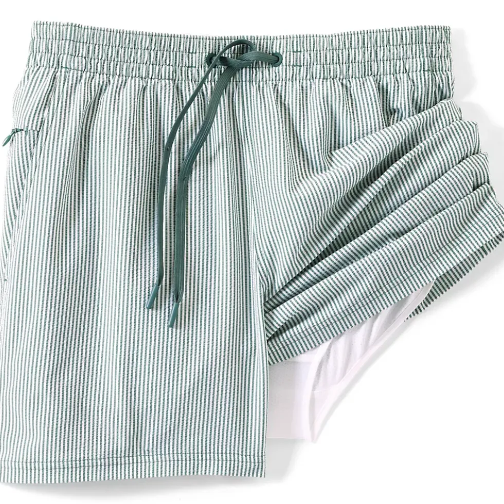 Mens 5" Seersucker Volley with Hydroliner Swim Trunk